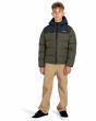 Niño con Chaqueta acolchada con capucha Element Puffa Classic Youth Verde frontal