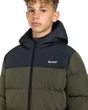 Niño con Chaqueta acolchada con capucha Element Puffa Classic Youth Verde logo