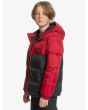 Niño con Chaqueta acolchada impermeable Quiksilver Wolfs Shoulders Boy Roja lateral