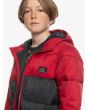 Niño con Chaqueta acolchada impermeable Quiksilver Wolfs Shoulders Boy Roja logo