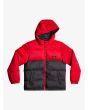 Chaqueta acolchada impermeable Quiksilver Wolfs Shoulders Boy Roja para niños de 8 a 16 años 
