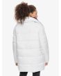 Mujer con chaqueta reversible Roxy Like Magic blanca posterior