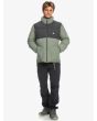 Hombre con Chaqueta acolchada técnica Quiksilver Wild Mountain Verde bolsillos
