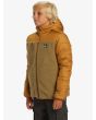 Niño con anorak reversible con capucha Quiksilver Youth Scaly Marrón reverso sherpa lateral