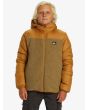 Niño con anorak reversible con capucha Quiksilver Youth Scaly Marrón reverso sherpa