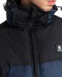 Chaqueta Resistente al Agua Element Brand Wolfeboro Dulcey Puff Contrasted azul marino para hombre cuello