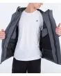 Hombre con chaqueta acolchada Hurley Idyllwild 3M Parka gris interior