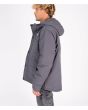 Hombre con chaqueta acolchada Hurley Idyllwild 3M Parka gris izquierda