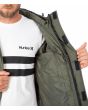 Hombre con Chaqueta bomber acolchada Hurley Portage Puffer verde interior