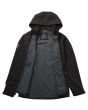 Chaqueta impermeable con capucha Salty Crew Long Range Jacket Negra para hombre interior