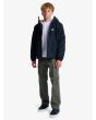 Niño con cazadora impermeable con capucha Quiksilver Youth Overcast 3K Warm Negra corte normal