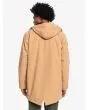 Hombre con chaqueta parka impermeable Quiksilver New Skyward marrón posterior