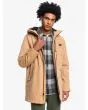 Hombre con chaqueta parka impermeable Quiksilver New Skyward marrón