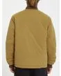 Hombre con chaqueta acolchada reversible Volcom Lookster anverso mostaza posterior