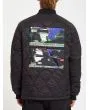 Hombre con chaqueta acolchada reversible Volcom Lookster anverso negra posterior