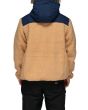 Hombre con Chaqueta de forro polar Salty Crew Kodiak High Pile Sherpa Jacket Natural posterior