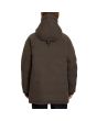 Hombre con chaqueta de invierno Volcom Interzone Jacket marrón posterior