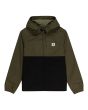 Chaqueta impermeable Element Wolfeboro Alder Light 2 Tones negra y verde militar para hombre 