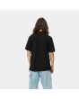 Hombre con polo de manga corta Carhartt WIP Chase Pique negro posterior