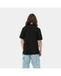 Hombre con polo de manga corta Carhartt WIP Chase Pique negro posterior