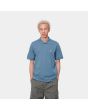 Hombre con polo de manga corta Carhartt WIP Chase Pique azul
