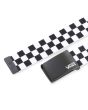 Cinturón de tela Vans Deppster II checkboard blanco y negro para hombre hebilla