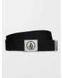 Cinturón de tela Volcom Circle Web Belt negro para hombre