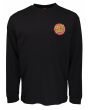 Camiseta de manga larga Santa Cruz Classic Dot Chest negra para hombre