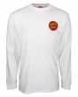 Camiseta de manga larga Santa Cruz Classic Dot Chest Blanca para hombre