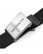 Cinturón Carhartt WIP Clip Belt Chrome Negro para hombre cierre