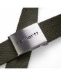 Cinturón Carhartt WIP Clip Belt Chrome verde para hombre hebilla