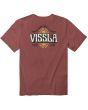Camiseta orgánica de manga corta Vissla Coast to Coast granate para hombre 