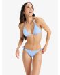 Conjunto de bikini Tiki Triangular Roxy Beach Classics azul Grapemist frontal