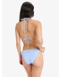 Conjunto de bikini Tiki Triangular Roxy Beach Classics azul Grapemist ajuste de lazada