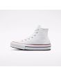 Zapatillas Converse de plataforma Chuck Taylor All Star EVA Lift Canvas Platform High Top blancas Unisex izquierda