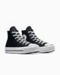 Zapatillas Converse Chuck Taylor All Star Lift Platform High Top Negro-Blanco para mujer frontal