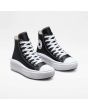 Zapatillas Converse Chuck Taylor All Star Move Platform Foundational Leather High Top Negro-Blanco Unisex frontal