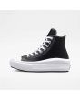 Zapatillas Converse Chuck Taylor All Star Move Platform Foundational Leather High Top Negro-Blanco Unisex izquierda