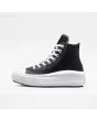 Zapatillas Converse Chuck Taylor All Star Move Platform Foundational Leather High Top Negro-Blanco Unisex izquierda