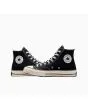 Zapatillas Converse Chuck 70 Vintage Canvas High Top Negras y Blancas Unisex lateral
