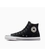 Zapatillas para Skate de ante Converse CONS Chuck Taylor All Star Pro negras y blancas izquierda