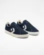 Zapatillas de skate Converse Cons PL Vulc Pro Suede azul marino y blanco para hombre frontal 