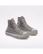 Zapatillas Converse Chuck Taylor All Star Platform Smoked Canvas High Top Grises Y Blancas frontal