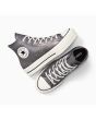 Zapatillas Converse de Plataforma Chuck Taylor All Star Lift Sparkle color Negro brillante y blanco para mujer cordones