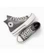 Zapatillas Converse de Plataforma Chuck Taylor All Star Lift Sparkle color Negro brillante y blanco para mujer cordones