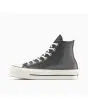 Zapatillas Converse de Plataforma Chuck Taylor All Star Lift Sparkle color Negro brillante y blanco para mujer izquierda