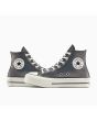 Zapatillas Converse de Plataforma Chuck Taylor All Star Lift Sparkle color Negro brillante y blanco para mujer lateral