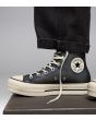 Mujer con Zapatillas Converse de Plataforma Chuck Taylor All Star Lift Sparkle color Negro brillante y blanco parche