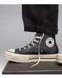 Mujer con Zapatillas Converse de Plataforma Chuck Taylor All Star Lift Sparkle color Negro brillante y blanco parche