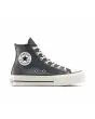 Zapatillas Converse de Plataforma Chuck Taylor All Star Lift Sparkle color Negro brillante y blanco para mujer